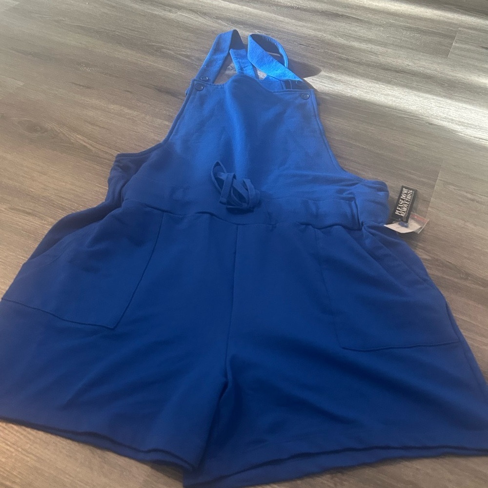 Blue Romper with Pockets - Picture 2 of 7